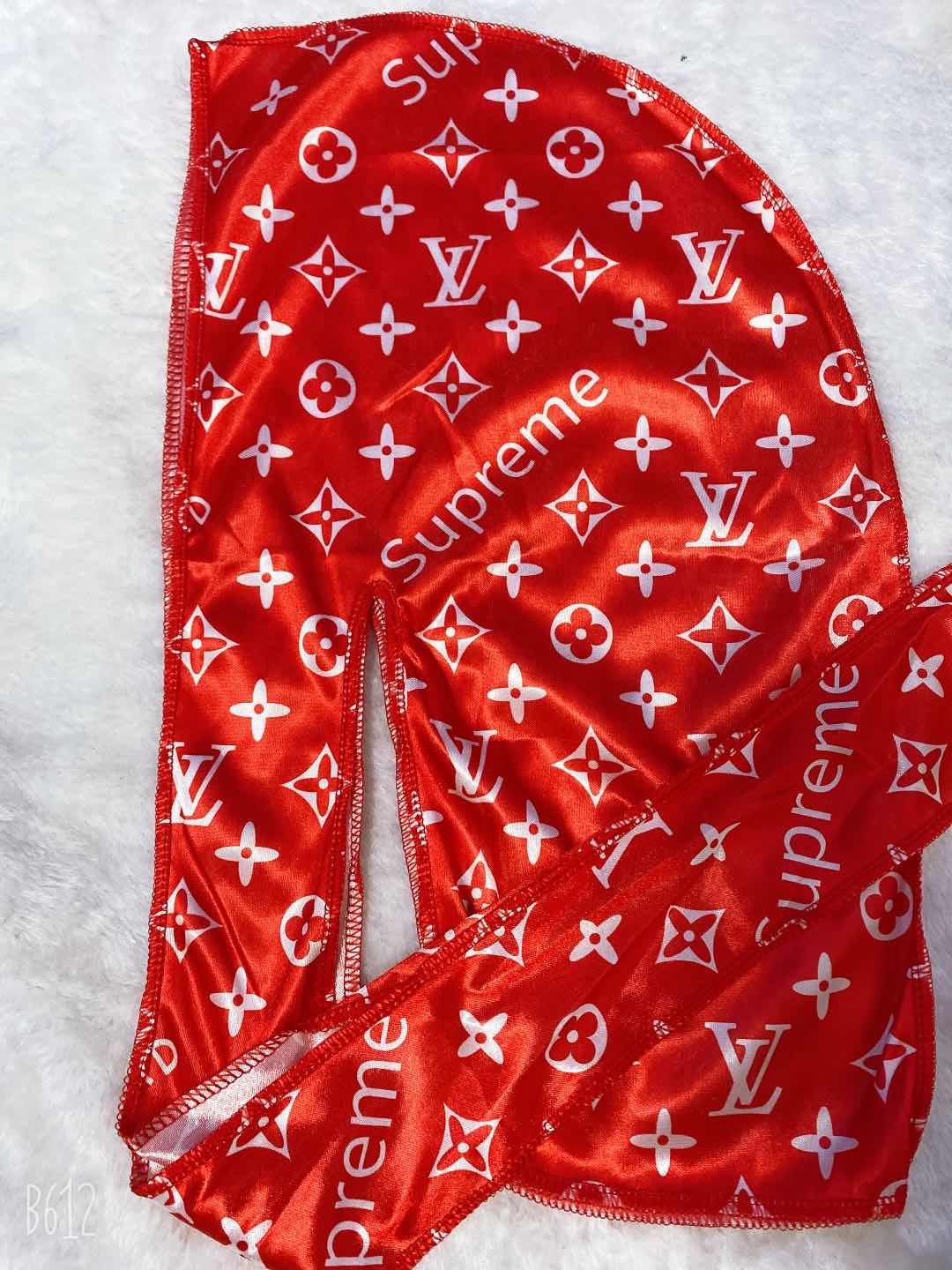 Red Designer Inspired Durag