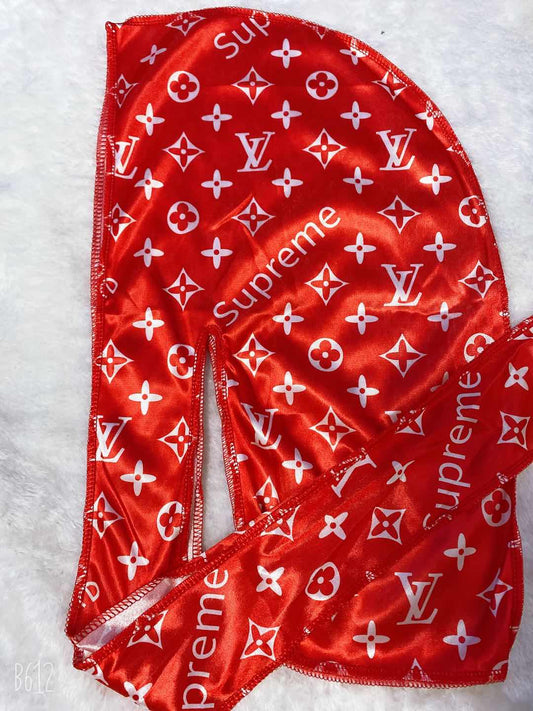 Red Designer Inspired Durag