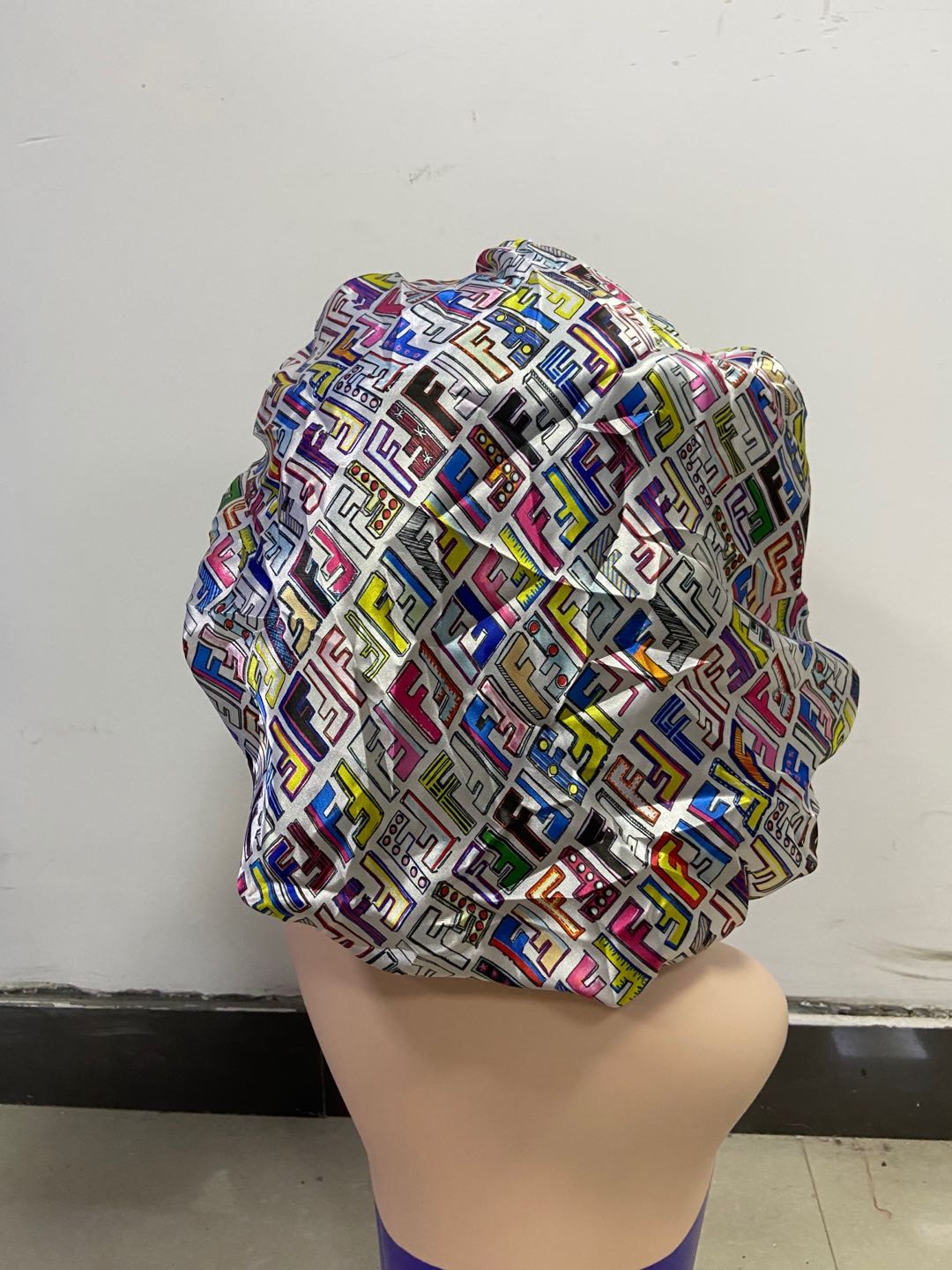 White & MultiColor Designer Inspired Bonnet