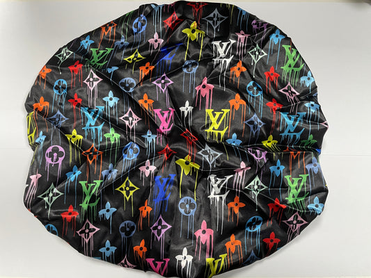 Black & MultiColor Designer Inspired Bonnet