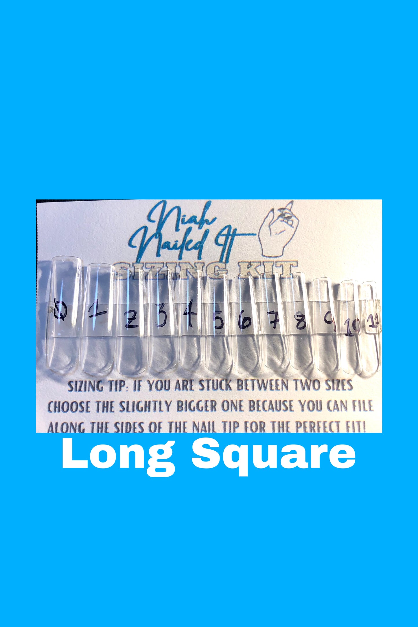 Nail Sizing Kit-Long Square