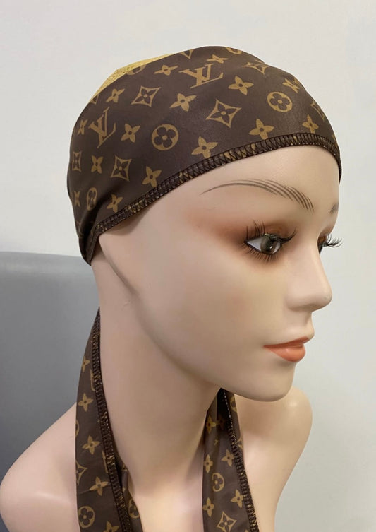 Brown L.V. Headscarf