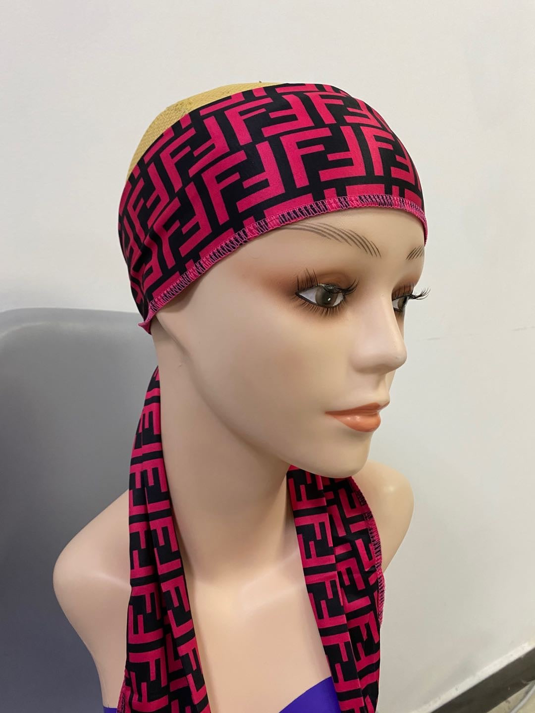 Hot Pink Designer Headscarf