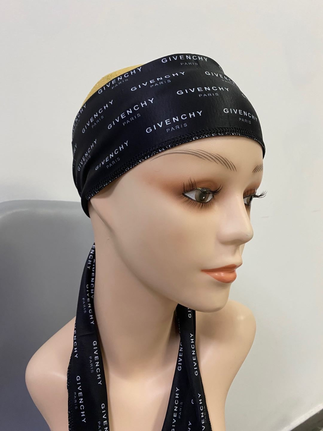 Black Designer Headscarf