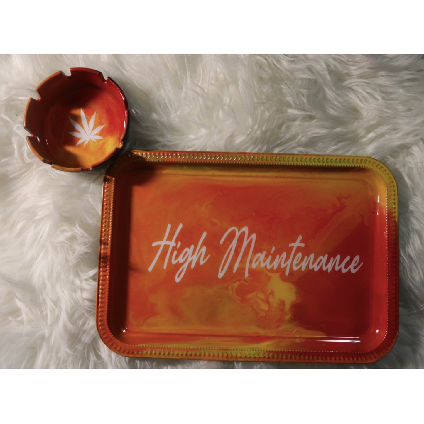 Marble High Maintenance Tray & Ash Tray