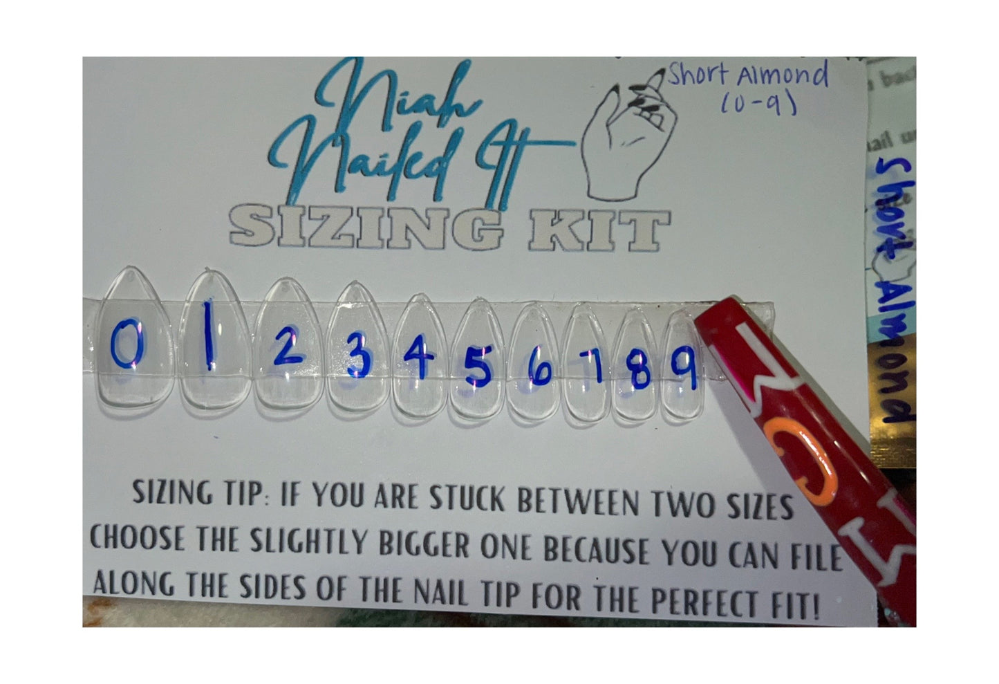 Nail Sizing Kit- Short Almond