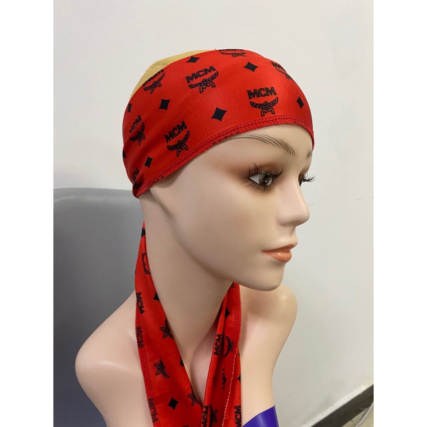 Red Designer Headscarf