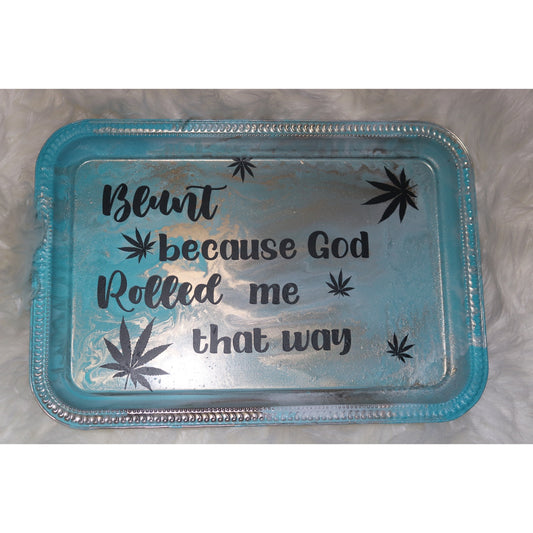 Blue and Teal Marble Tray